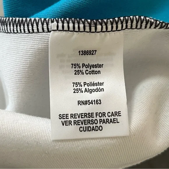 NWT DKNY Sport Pullover 1/2 Zip Up Color Block Sweatshirt Blue Black Size XXL - Picture 8 of 10